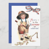 Young George Washington holt Cherry Tree herunter Einladung (Vorne/Hinten)