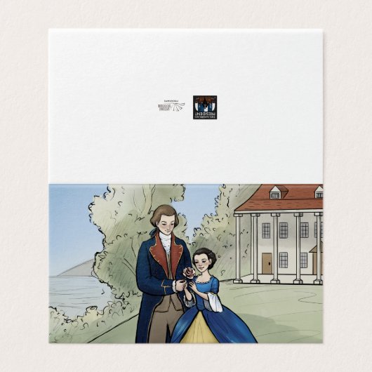 Young George Washington und Martha Washington (Außenseite Aufgefaltet)