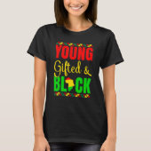 Young Gifted And Black History African Pride Melan T-Shirt (Vorderseite)