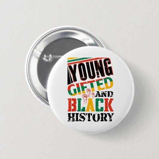 Young Gifted And Black History Button (Vorne & Hinten)