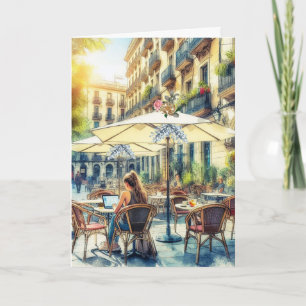 Young Girl Away in der Schule Karte