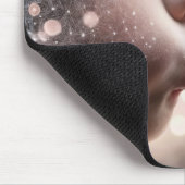 Young Girl Blasen Dandelion Seedlings Mousepad (Ecke)