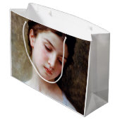 Young Girl, Bouguereau Große Geschenktüte (Rückseite Schrägansicht)