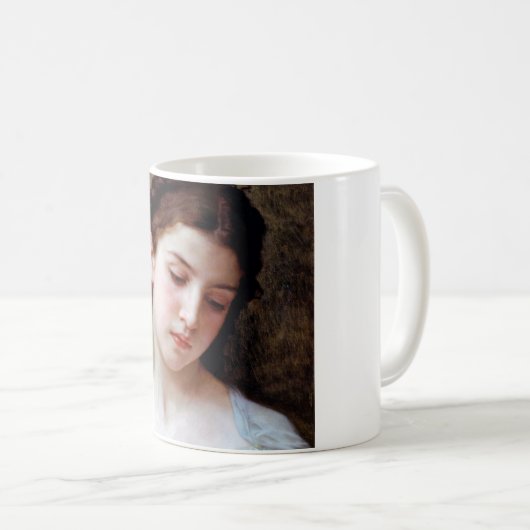 Young Girl, Bouguereau Kaffeetasse (VorderseiteRechts)