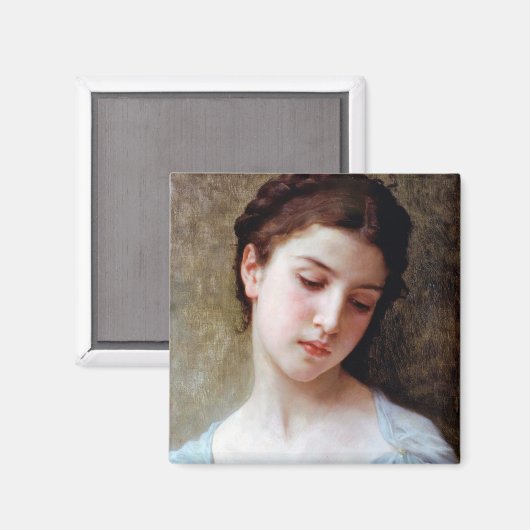 Young Girl, Bouguereau Magnet (Vorderseite/Rückseite)