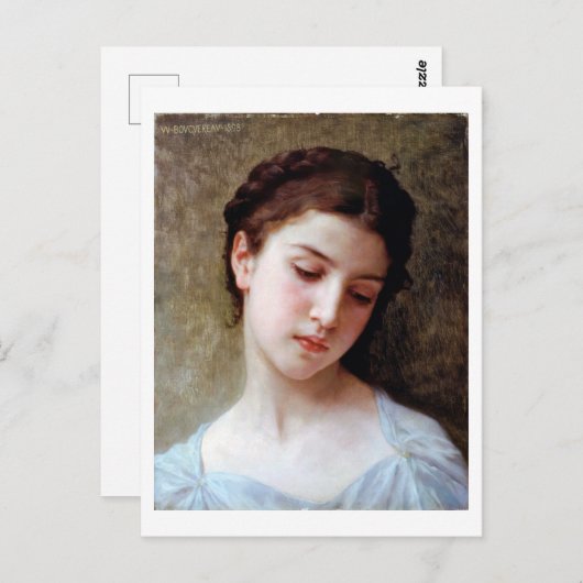 Young Girl, Bouguereau Postkarte (Vorne/Hinten)