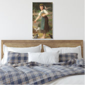 Young Girl Fütternd the Doves (von Émile Munier) Leinwanddruck (Insitu (Schlafzimmer))