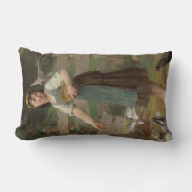 Young Girl Fütternd the Doves (von Émile Munier)