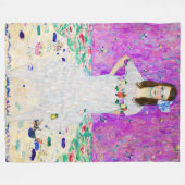 Young Girl, Gustav Klimt Fleecedecke (Vorderseite (Horizontal))