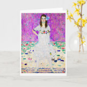 Young Girl, Gustav Klimt Karte (Gelbe Blume)