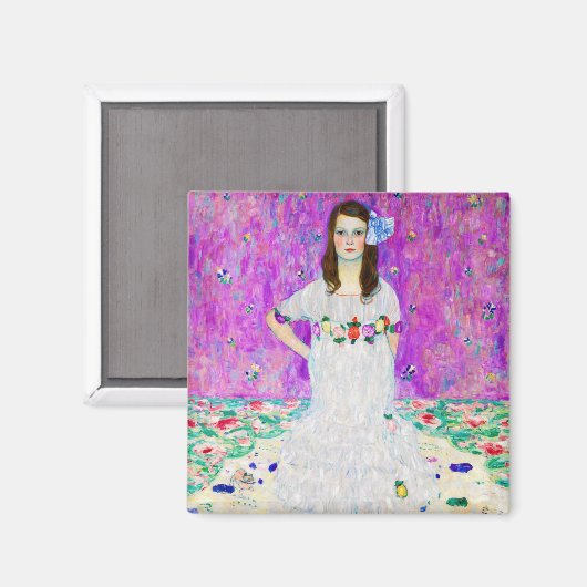 Young Girl, Gustav Klimt Magnet (Vorderseite/Rückseite)