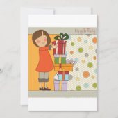 Young Girl Happy Birthday Einladung (Vorderseite)