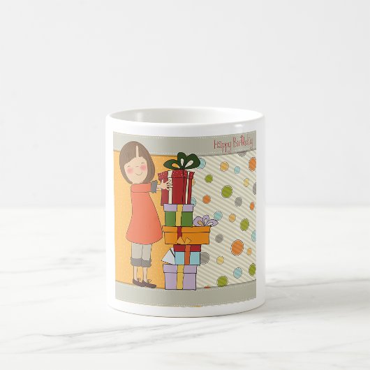 Young Girl Happy Birthday Kaffeetasse