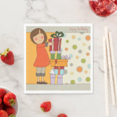 Young Girl Happy Birthday Serviette (Beispiel)
