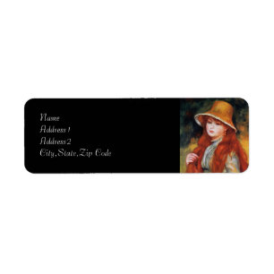 Young Girl in einem Strohhut von Renoir