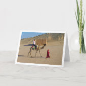 Young Girl mit Camel Portrait Karte (Vorderseite)