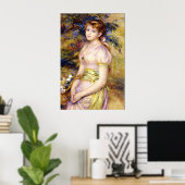 Young Girl mit einem Korb von Blume von Renoir Poster (Heimbüro)