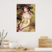 Young Girl mit einem Korb von Blume von Renoir Poster (Küche)