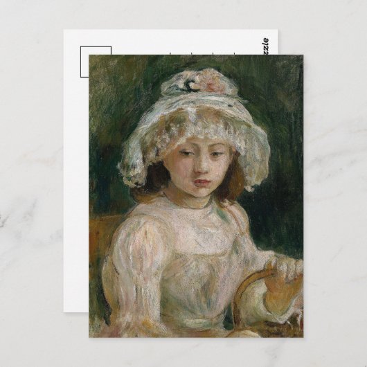 Young Girl mit Hut | Berthe Morisot Postkarte (Vorne/Hinten)