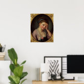 Young Girl mit Rose Poster (Heimbüro)