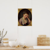 Young Girl mit Rose Poster (Küche)