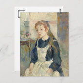 Young Girl mit Schürze | Berthe Morisot Postkarte (Vorne/Hinten)