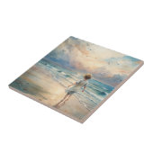 Young Girl on Beach Fliese (Seite)