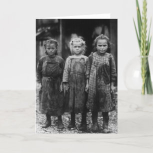 Young Girl Oyster Shuckers, Anfang der 1900er Karte