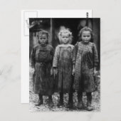 Young Girl Oyster Shuckers, Anfang der 1900er Postkarte (Vorne/Hinten)