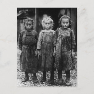 Young Girl Oyster Shuckers, Anfang der 1900er Postkarte