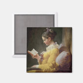 Young Girl Reading, c.1776 Magnet (Vorderseite/Rückseite)