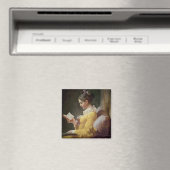 Young Girl Reading, c.1776 Magnet (In Situ (Geschirrspüler))