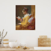 Young Girl Reading - Jean Fragonard Fine Art Poster (Küche)