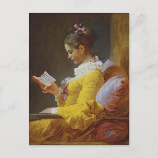 Young Girl Reading - Jean-Honoré Fragonard Postkarte (Vorderseite)