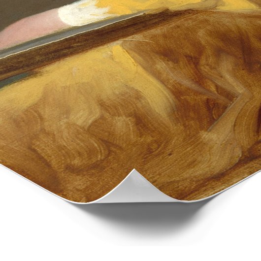 Young Girl Reading Poster (Ecke)