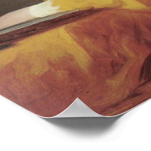 Young Girl Reading Poster (Ecke)