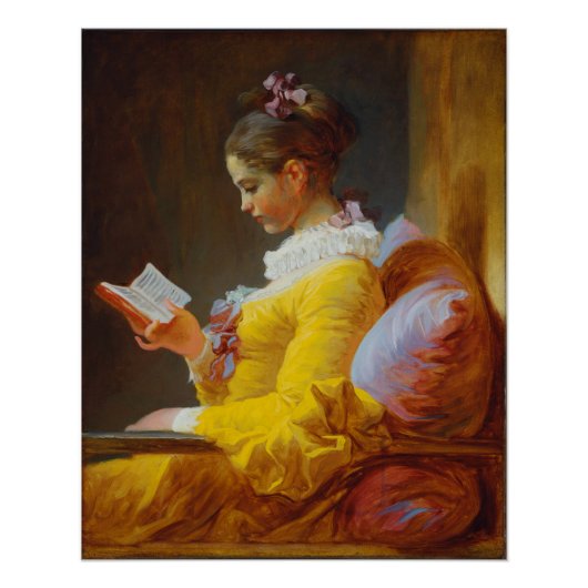 Young Girl Reading von Jean-Honore Fragonard Poster (Vorderseite)
