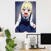 Young Girl Scream | Art der AI Poster (Heimbüro)