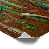 Young Girl Stehend bei Wheat Fields - van Gogh Poster (Ecke)