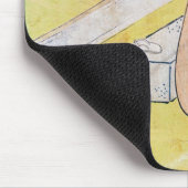 Young Girl Throws Goldfish in Pond mousepad (Ecke)