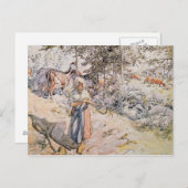 Young Girl Weaving, 1905 Postkarte (Vorne/Hinten)