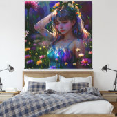 *~ Young Girl Wild Blume Field AP56 Leinwanddruck (Insitu (Schlafzimmer))