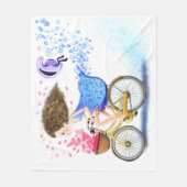 Young Girl, wir haben Bike Fleece Blanket Romantic (Vorderseite)