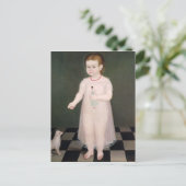 Young Girl with a Doll, 1838 Postkarte (Stehend Vorderseite)