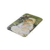 Young Girl with a Doll (von Berthe Morisot) Badematte (Schrägansicht)