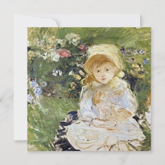 Young Girl with a Doll (von Berthe Morisot) Karte (Vorderseite)