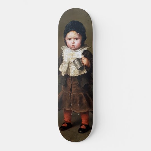 Young Girl with a Empty Cup (Ludwig Knaus) Skateboard (Vorderseite)