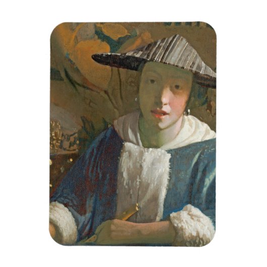 Young Girl with a Flute, c.1665-70 Magnet (Vertikal)