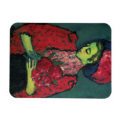 Young Girl with Peonies Magnet (Horizontal)