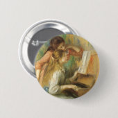 Young Girls at Piano von Pierre Renoir Button (Vorne & Hinten)